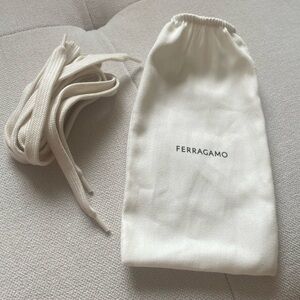 Salvatore Ferragamo Off White Shoe Accessories Set (Laces & Bag)